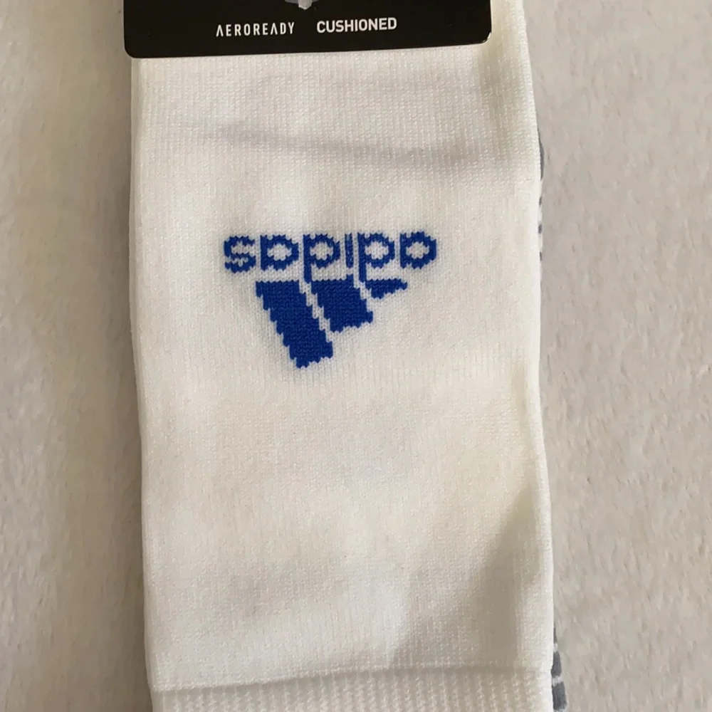 {NWT} Adidas | Copa Zone Cushion IV Over The Calf Soccer Socks White/Blue (L)
